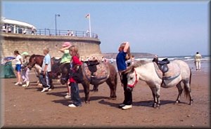 Pony rides on Filey beach