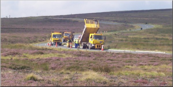 Road repairs on Castleton Rigg