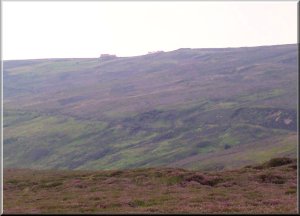 Distant view of the Lion Inn across Rosedale Head