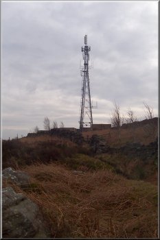 Phone mast on top of Guise Cliff