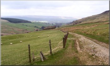 Looking down Waldendale as we climbed up to the moor