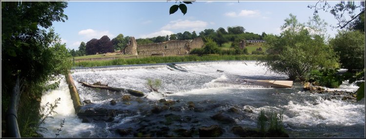 Weir on the River Derwent at Kirkham Abbey