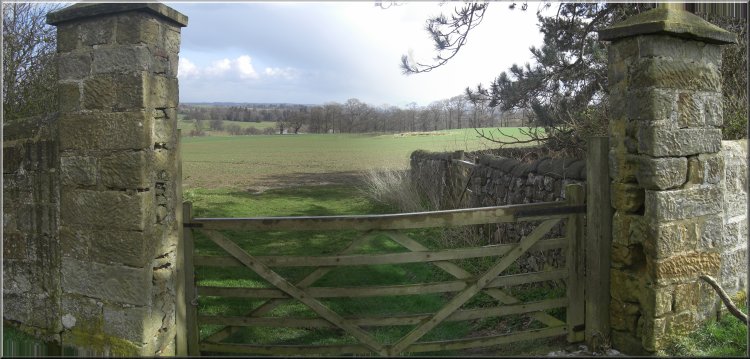 These imposing gate posts seem to be there just to frame the view
