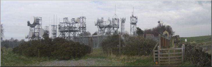 BT microwave relay station beside the Cleveland Way above Arncliffe Wood