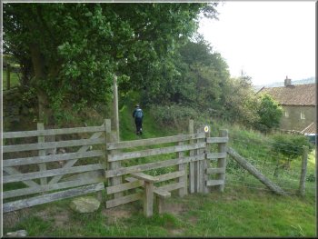 Stile on to the track above Park House