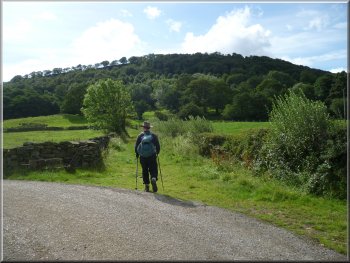Leaving the access road to Crag Farm