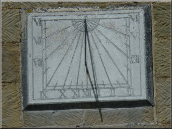 Sundial on the visitor centre wall