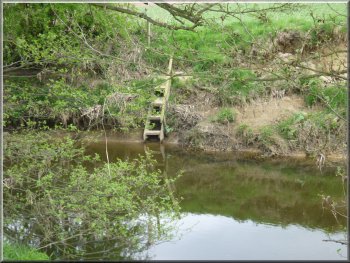 Anglers' ladder into the river