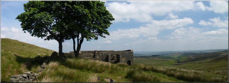 Top Withens ruined farm by the Pennine Way near Haworth
