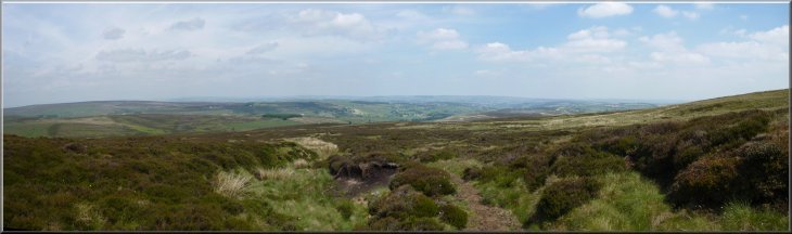 Looking East from the moor top near Withins Height