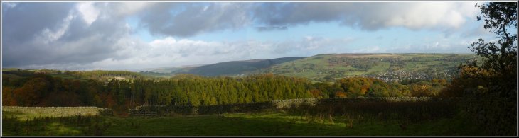Looking back over Nidderdale from the road