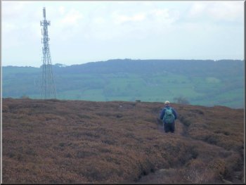 Heading for the radio mast on Guise Cliff