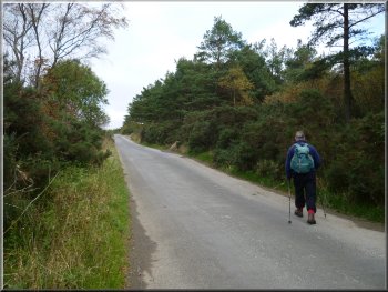 Heading along the road to the Old Wives Well