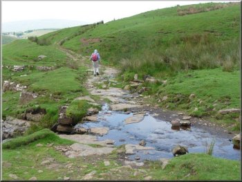 Crossing Tarn Gill between Cotter and Yore House