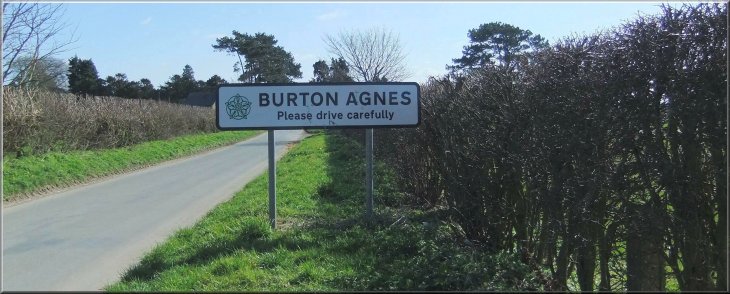 The road back into Burton Agnes
