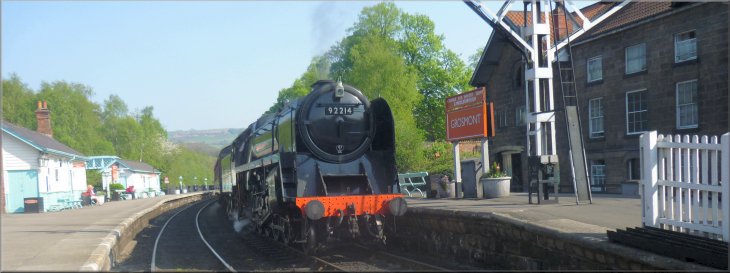 Our train in Grosmont station on the North York Moors Railway