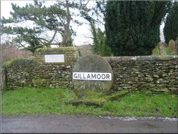 Village sign at Gillamoor church