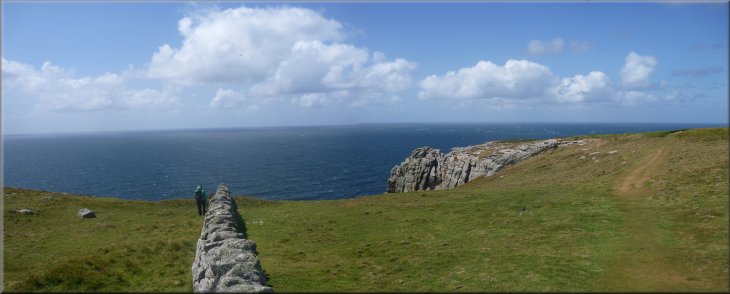 Following the Threequarter Wall out to the West coast of Lundy Island