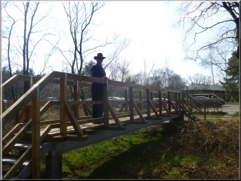 Footbridge to the road at the visitor centre