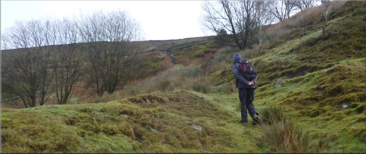 Steep path up to the gate onto the open moor