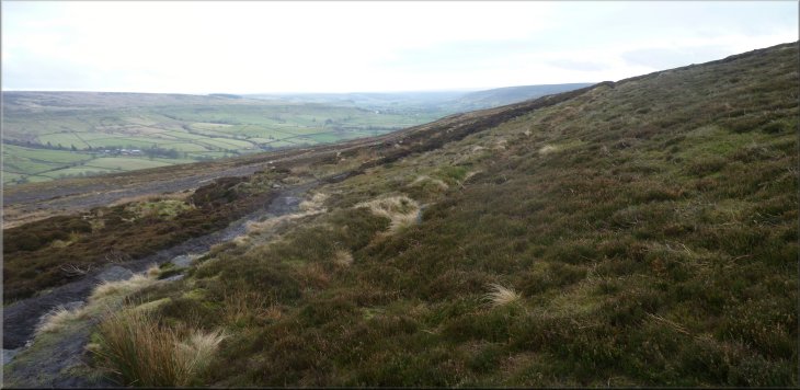 Looking back across Rosedale from the path to the Lion Inn