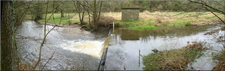 River guaging station on the Derwent opposite Seave Gill car park