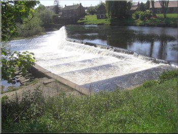 The fish ladder at the weir 