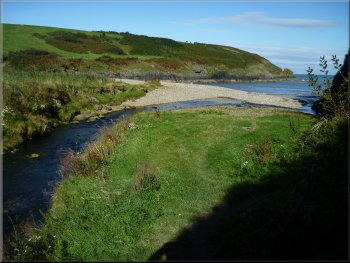 The beach at the inlet called Aber Rhigian
