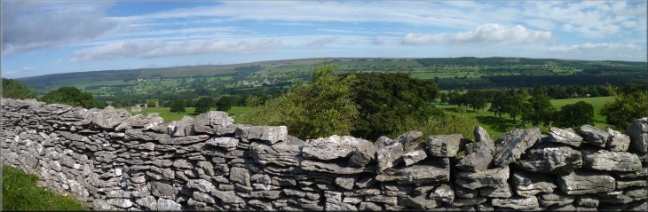 Looking across Wensleydale from the path to the Templars Chapel