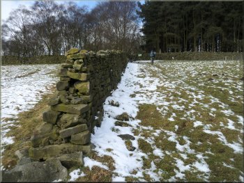 A cross-section of a typical dry stone wall