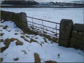 Round top dressed stone gate posts on the estate boundary