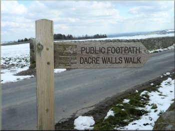 Sign marking the 'Dacre Walls Walk'