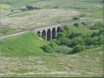 Five arches of Lunds viaduct on the Settle to Carlisle railway