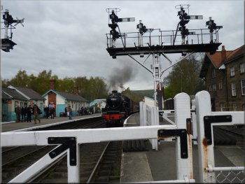 A last look at Grosmont station from the level crossing