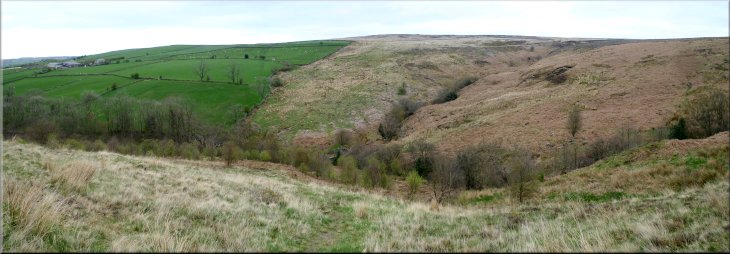 The valley of Lythe Beck just beyond Greenlands Farm