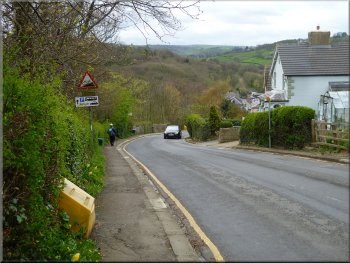 Heading down into Grosmont past the entrance to Doctors Wood