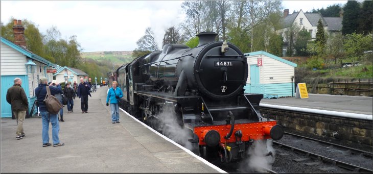 The 44871 - Black 5 at Grosmont ready to leave for Pickering