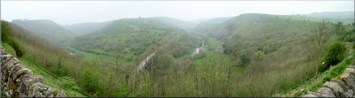 The view from Monsal Head on this rather misty morning