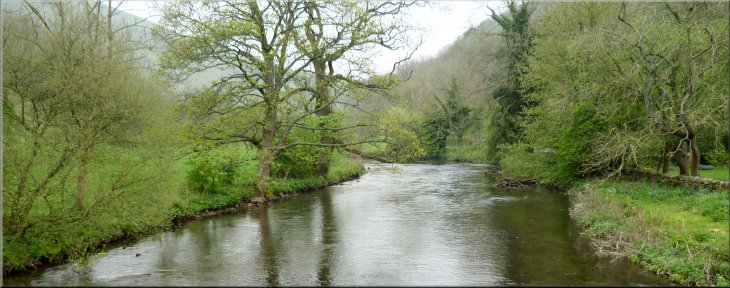 The River Wye seen from the bridge by the car park