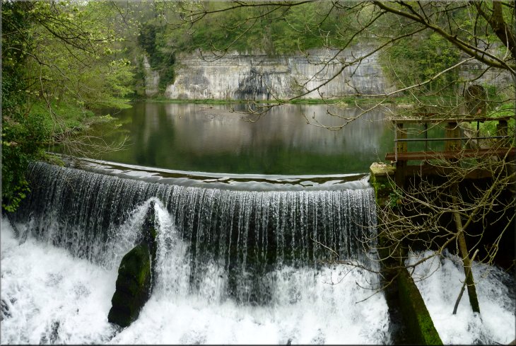 Weir on the River Wye at Cressbrook