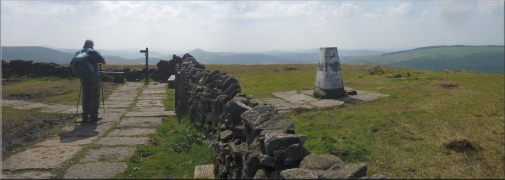 The trig point on top of Shining Tor