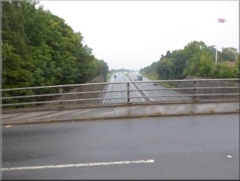 Bridge over the A1 from Milnthorpe Lane