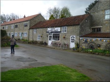 A cafe just off the village street in Lockton