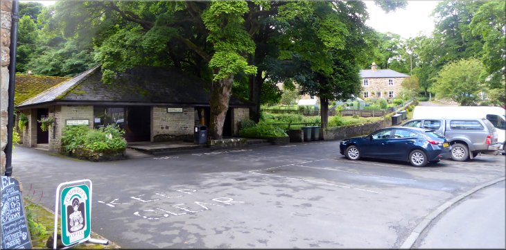 small parking area in Allenheads in front of the Armstrong haydraulic engine museum