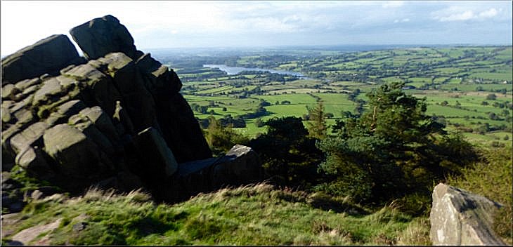 Looking south from the Roaches ridge over Tittesworth Reservoir
