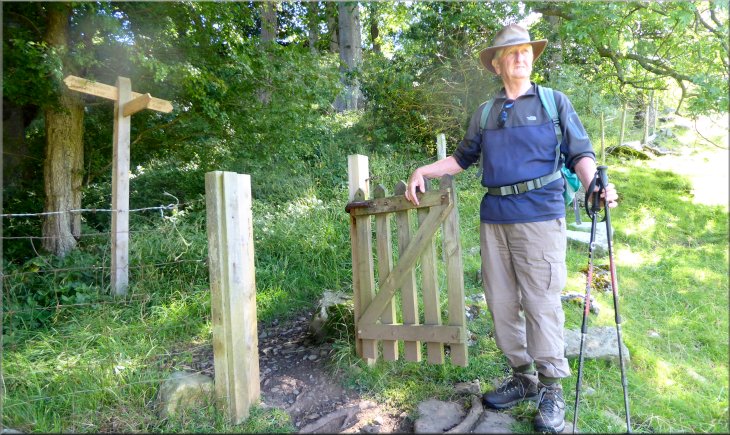 Gate & finger post as we entered the woodland