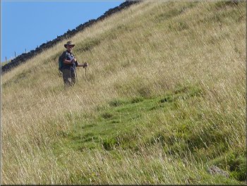 Climbing the zig-zag path up the hillside