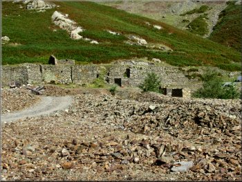 Ruined buildings from the copper mining era