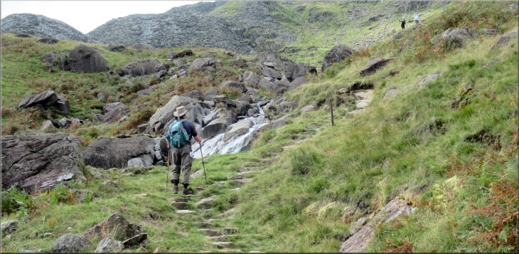 The path turned right and climbed up the hillside next to Low Water Beck