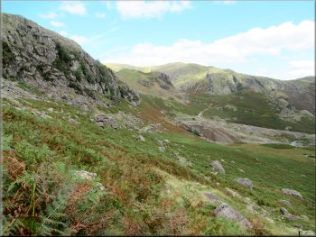 Slate quarry & spoil heaps and relics of the copper mining era